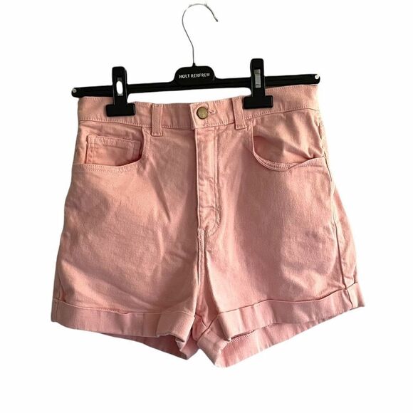 AMERICAN APPAREL High Waist Denim Short Pink 30/31